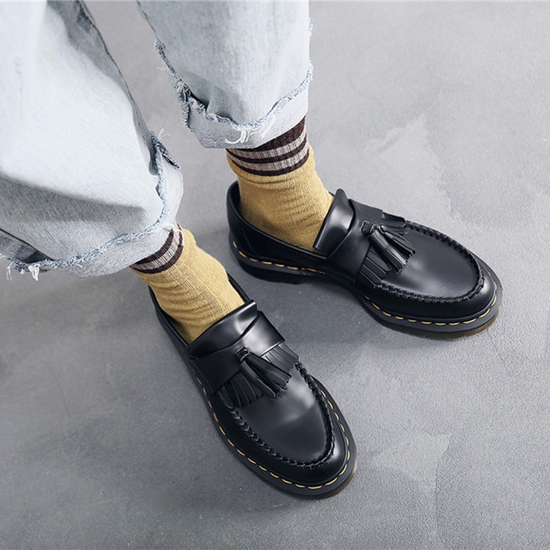 Giày lười Dr.Martens da thật phối tua rua size 35-46 thời trang thường ngày unisex