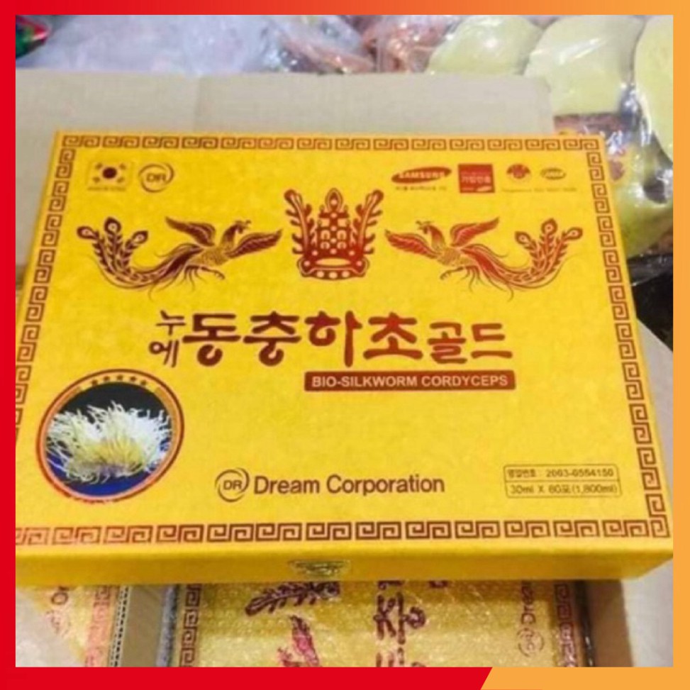 [Freeship] Nước Đông Trùng Hạ Thảo Hộp Gỗ Vàng Dream 60 gói