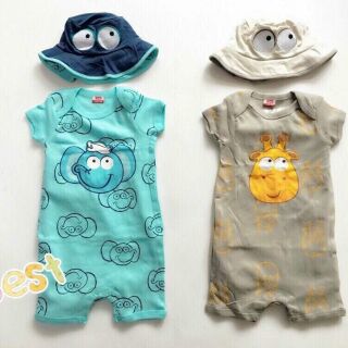 Sét body kèm mũ xuất xin bé trai 3m - 24m