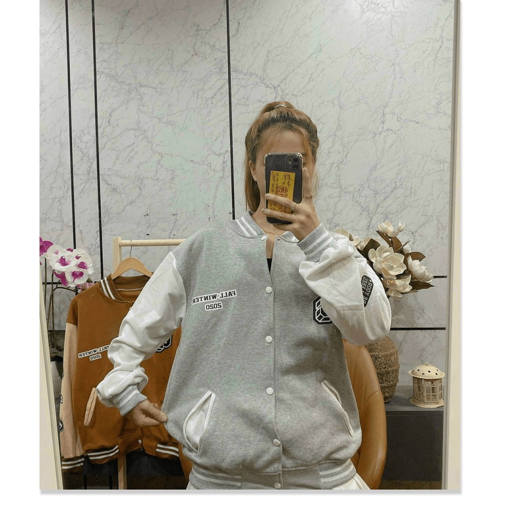 Áo Hoodie Bomber Nữ Họa Tiết CS Đẹp Áo Nút Bấm Tiện Lợi Siêu Hot Trend Super Fashion