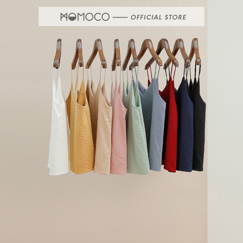 Áo Hai Dây Nữ MOMOCO ESSENTIALS Basic Camisole Chất Đũi Xước Mềm Mại - M2778 | BigBuy360 - bigbuy360.vn