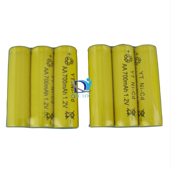 Combo 4 viên pin tiểu sạc lại, pin AA 700mAh 1,2V Ni-CD