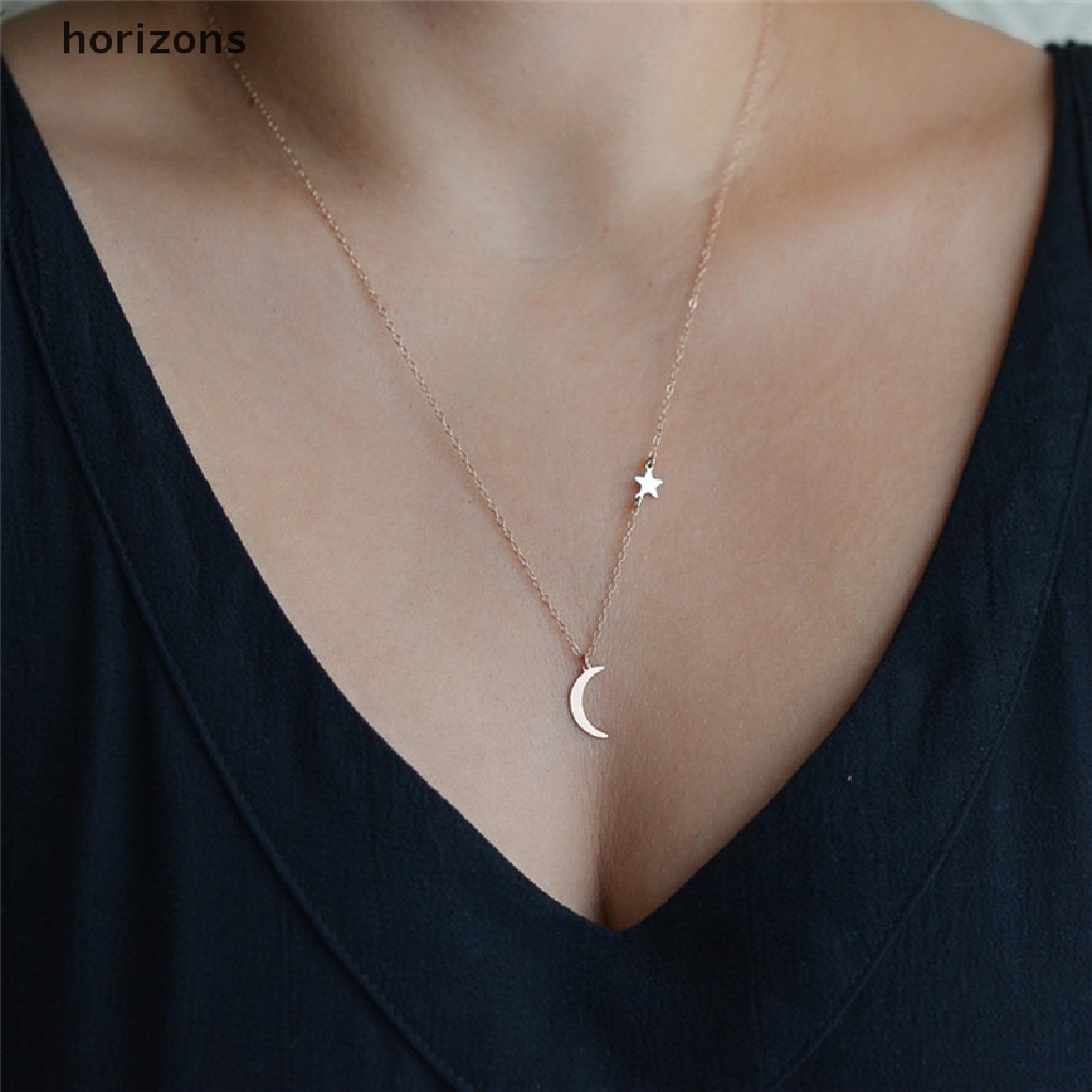 Vòng cổ HợP Kim HìNh MặT Trăng Và Ngôi Sao Xinh XắN