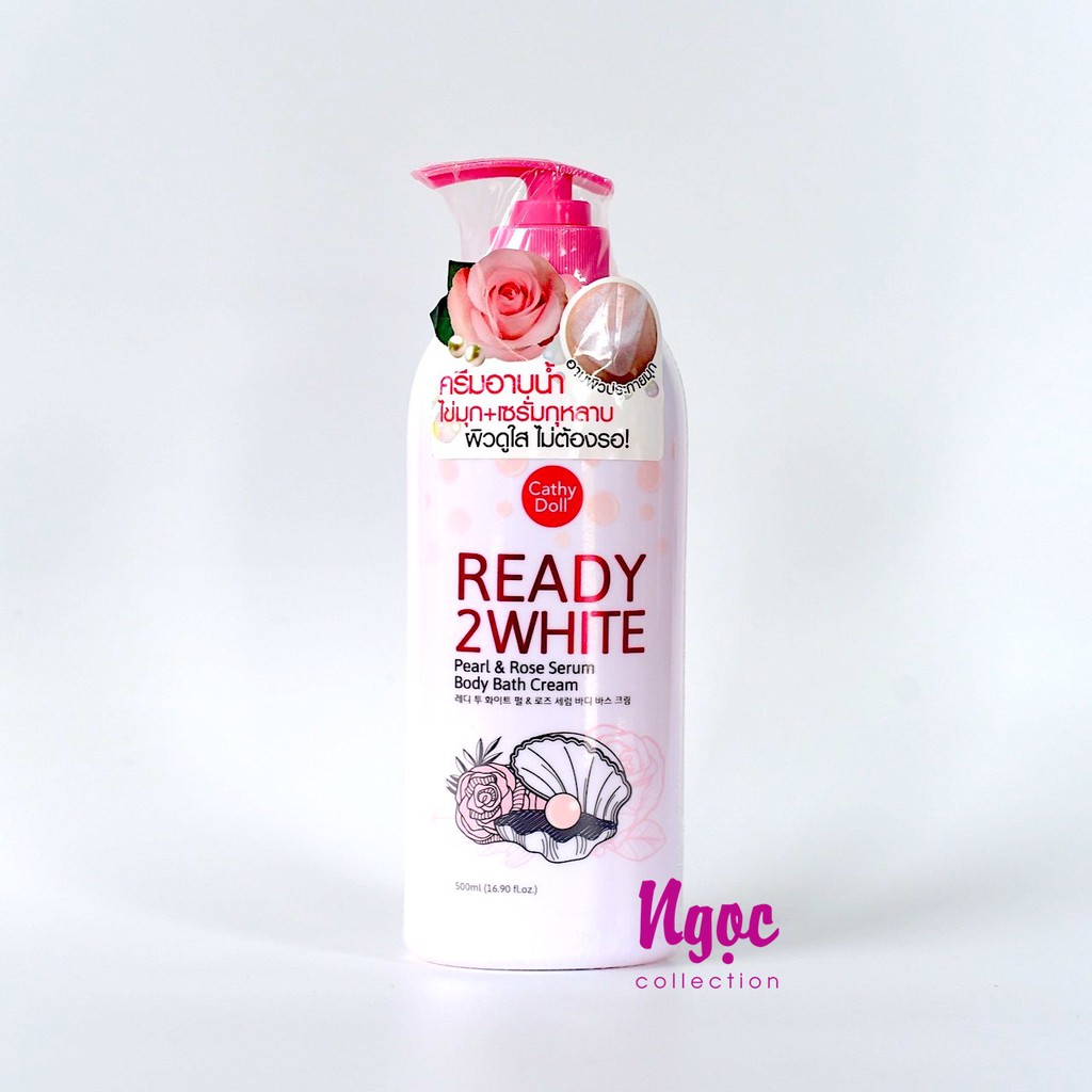 Sữa tắm trắng da ngọc trai hoa hồng Ready 2 White Cathy doll 500ml Thái Lan