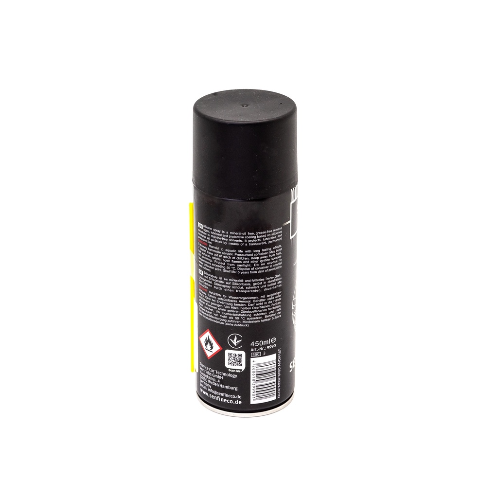 Chai xịt bảo dưỡng gioăng cao su cửa ô tô Senfineco 9990 Silicon Spray dung tích 450ml