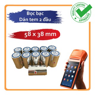 Giấy In Bill K58 - Giấy In Nhiệt K58 Cho Máy Cà Thẻ, Pos cầm tay Now Delivery/ Grab / Goviet 58x38