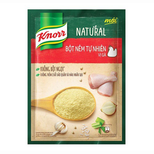 hạt nêm knorr vị gà tự nhiên gói 330g hsd 2021