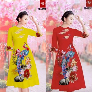 GIÁ XƯỞNG - Áo dài cách tân lụa in 3D ( áo kèm váy)