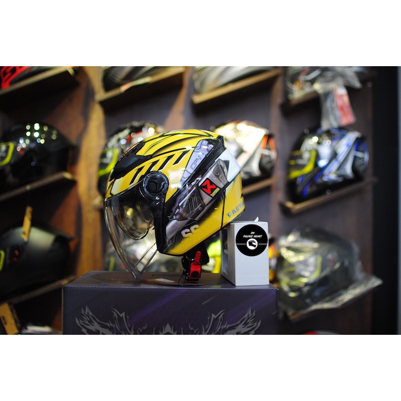 Mũ bảo hiểm 3/4 Royal m268 2 kính Moto vàng