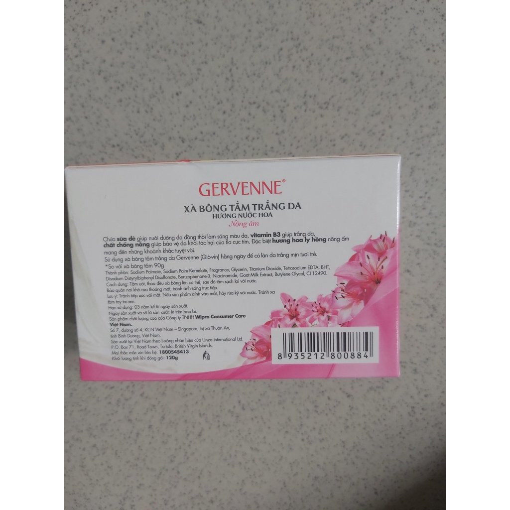 (Tăng 30% giá không đổi) Xà bông cục Gervenne 120g