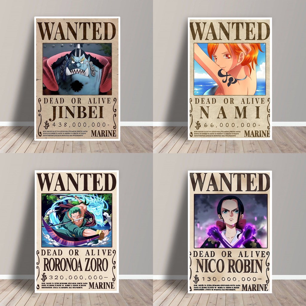 Tấm Postcard Cao Cấp Anime One Piece Wanted