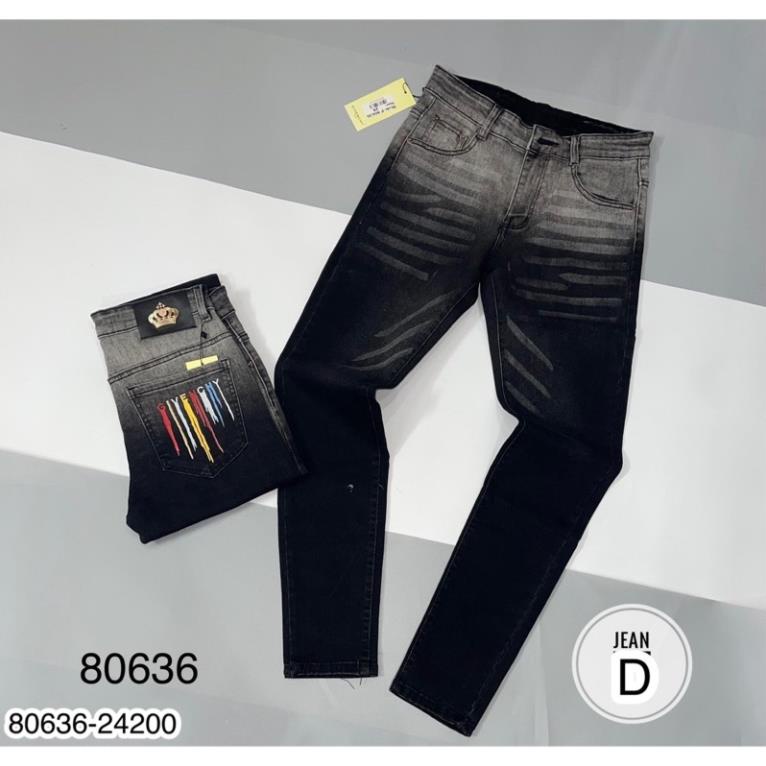 Quần Bò Nam Thêu Chữ màu Sau Túi - Quần jean Nam Đẳng Cấp