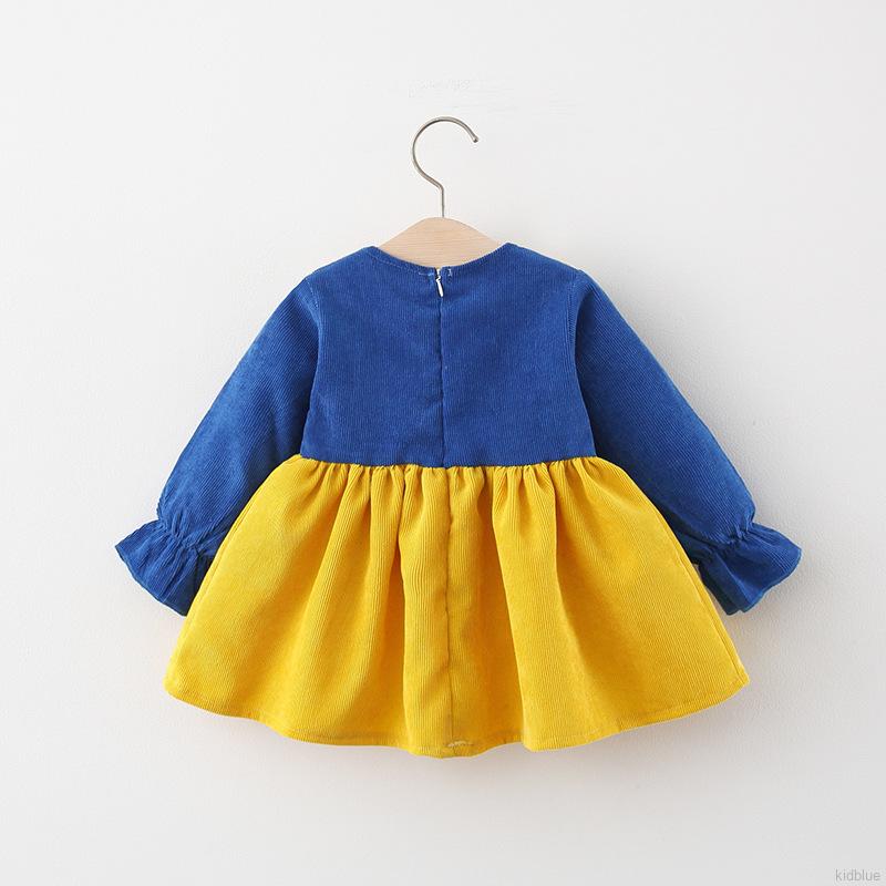 Đầm Công Chúa Vải Nhung Kẻ Dành Cho Bé Gái