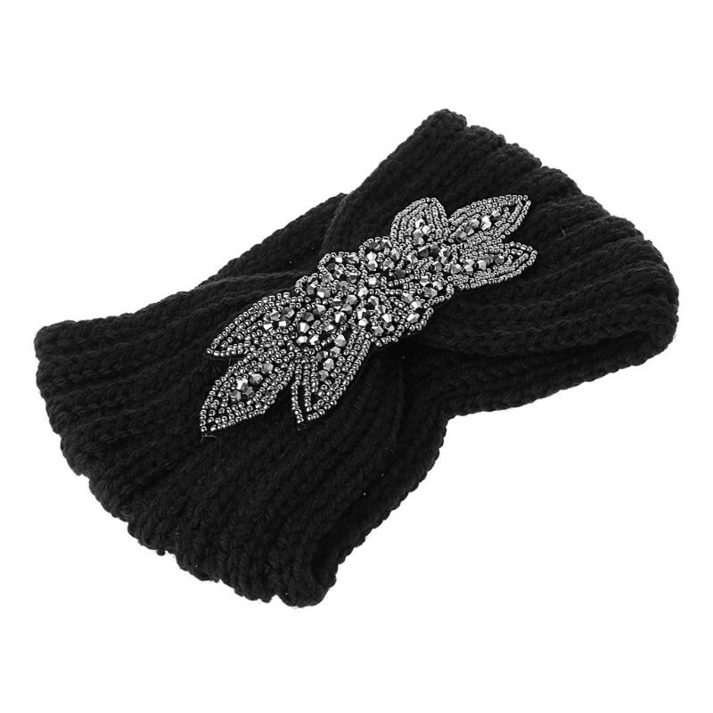 Băng Đô Dệt Kim Đính Hạt Hình Hoa Xinh Xắn Cho Nữ