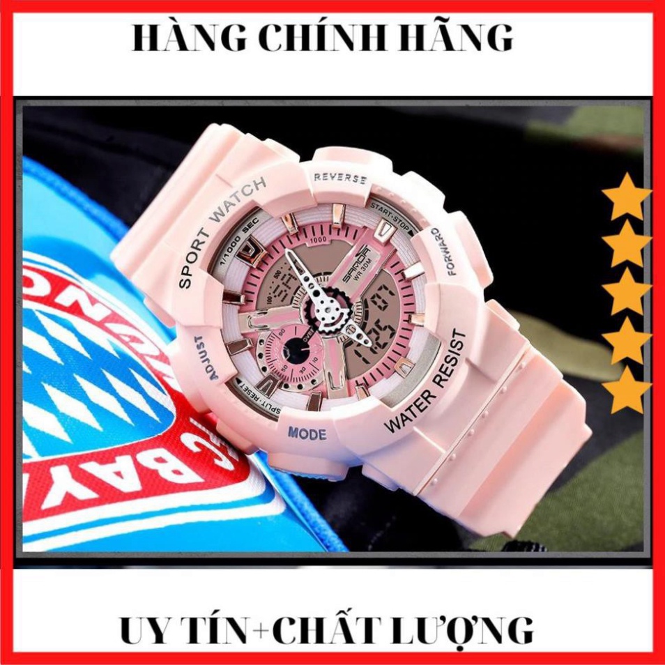 M09 [ HÀNG CAO CẤP ] Đồng hồ Nữ thể thao SANDA JAPAN, Chạy hai Máy Cao Cấp Của Nhật, chống nước Rất rẻ 4 GU14