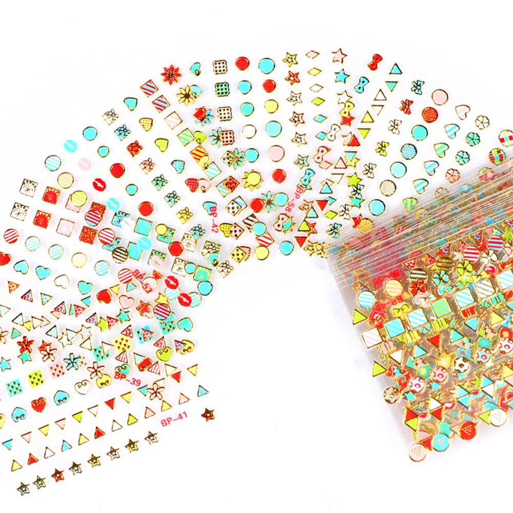 Bộ 30 Tấm Hình Dán Trang Trí Móng Tay Hình Bướm 3D Nhiều Màu Dành Cho Nữ