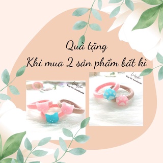 Cột tóc trái tim nhiều màu 3cm