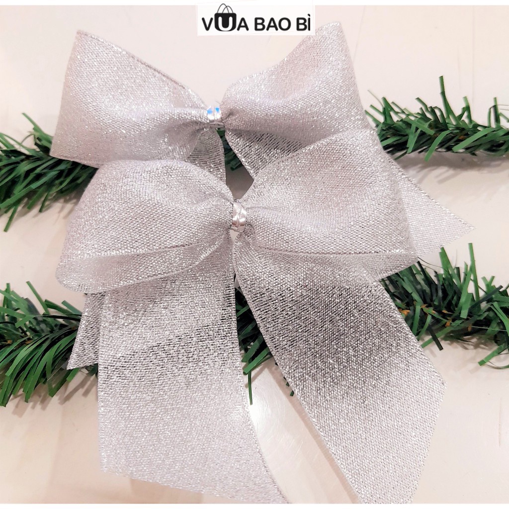 Set 10 nơ kim tuyến trang trí Tết - Vua Bao Bì, nơ nhũ kim tuyến