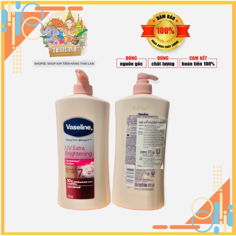 Sữa Dưỡng Thể Trắng Da Vaseline 10X 600ml Thái Lan