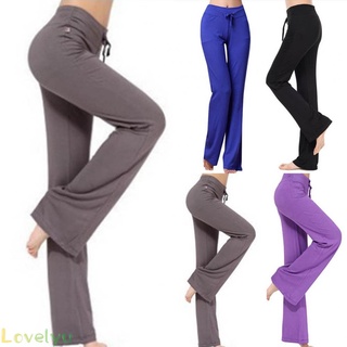【LOVELYU】Women Loose Leisure Casual Sports Wide-leg Yoga Running Fitness Aerobics Thigh Solid Color Pants【Good Quality】