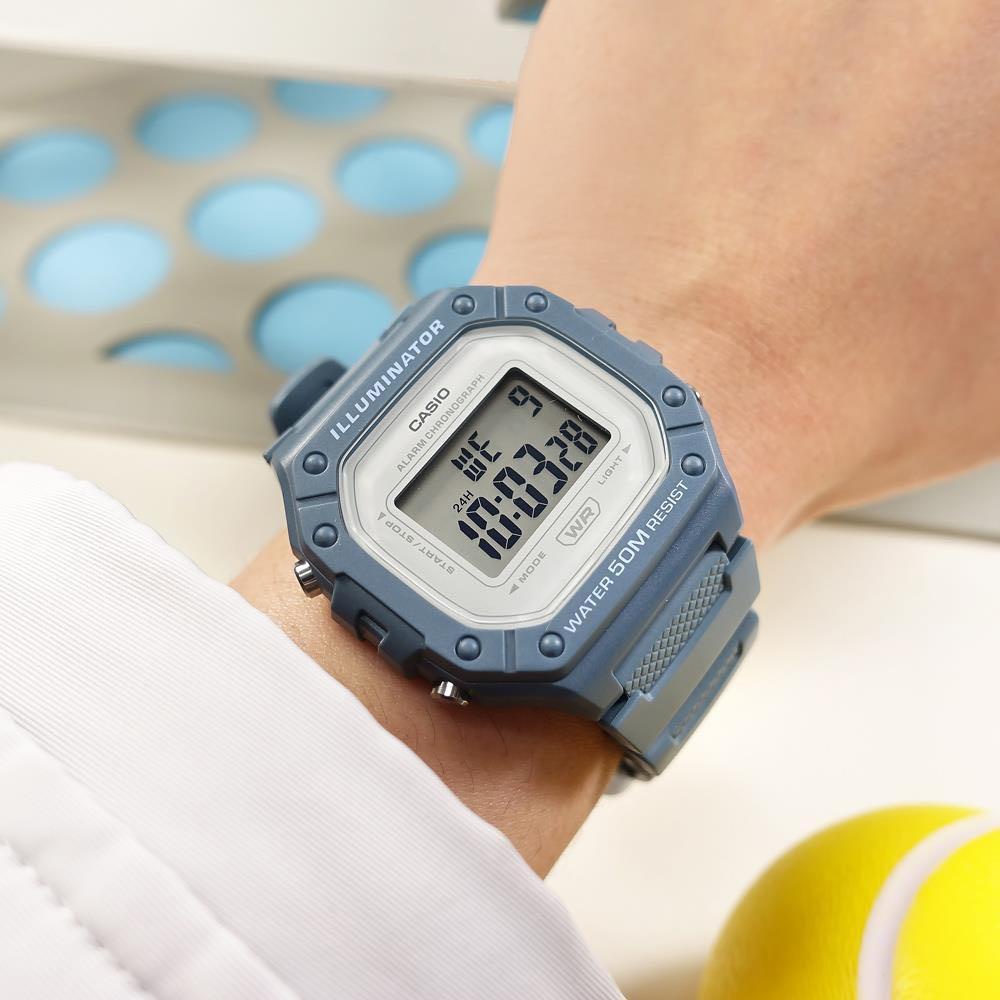 Đồng Hồ Unisex Dây Nhựa Casio Standard W-218HC-2A Chính Hãng W-218HC-2AVDF