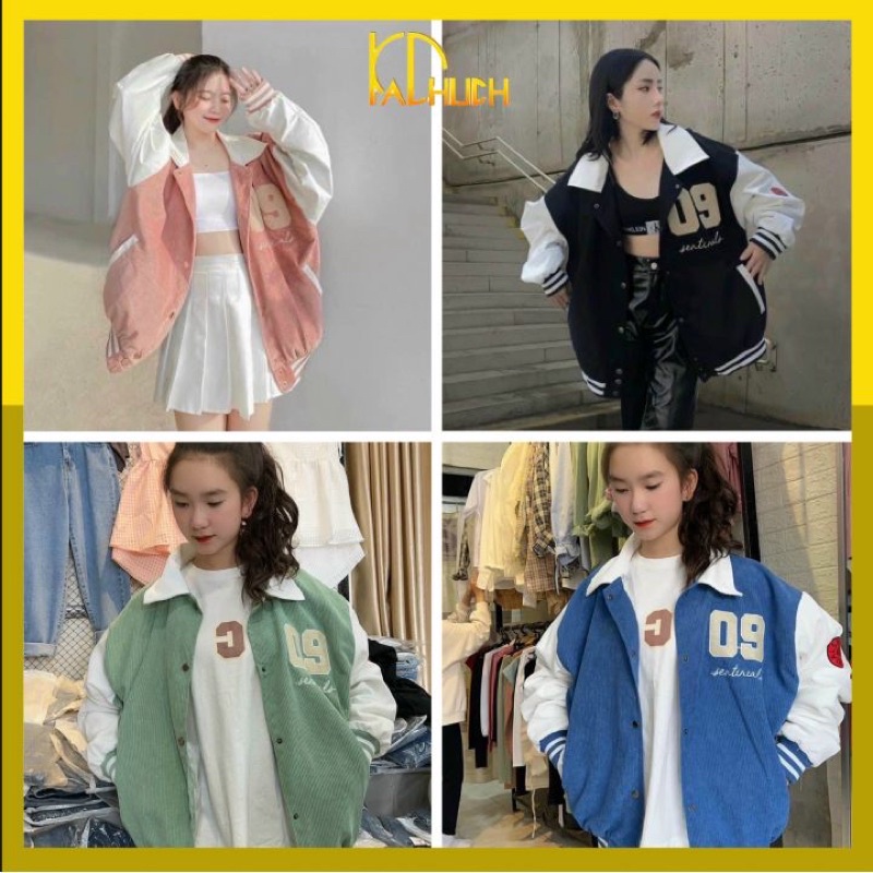 Áo khoác bomber cổ bẻ vải nhung dày dặn hàng 2 lớp trong lót dù TP09