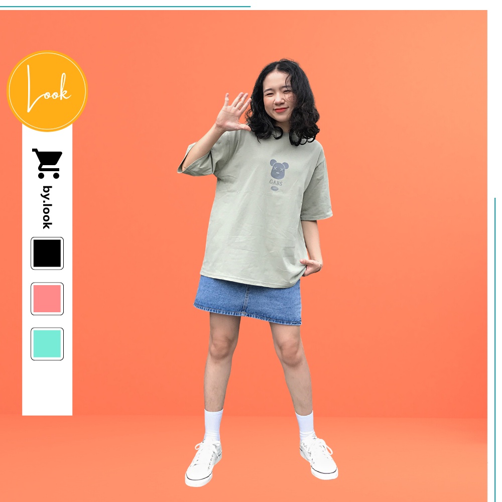 Áo thun unisex LM Bear in 2 mặt phông tay lỡ nam nữ form rộng Freesize | BigBuy360 - bigbuy360.vn