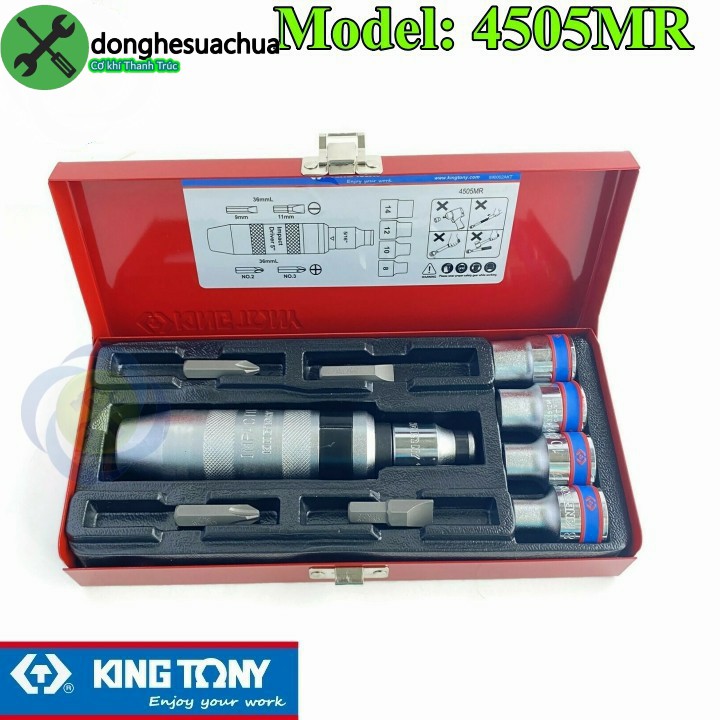 Bộ vít đóng Kingtony 4505MR 10 chi tiết