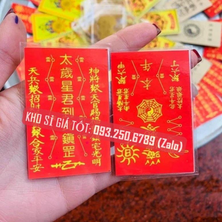 Thẻ Thái Tuế - Phù Thái Tuế Ép Plastic, Vật Phẩm Thái Tuế 7x5cm