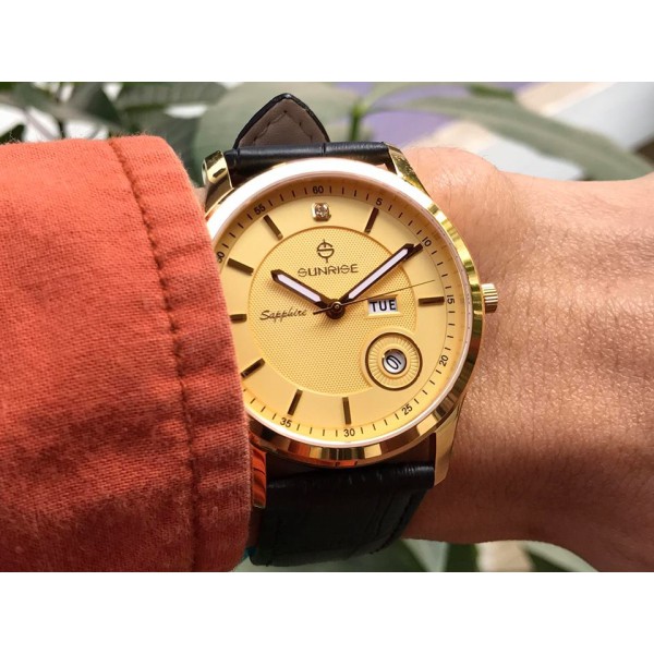 Đồng Hồ Nam Sunrise DM784SWA  Chính Hãng Full Box Mặt Kính Sapphire Chống Xước - Chống Nước- Dây Da | BigBuy360 - bigbuy360.vn