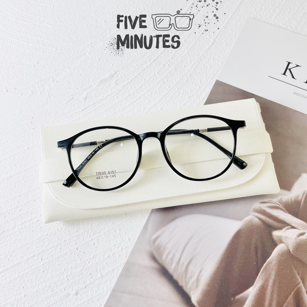 Gọng kính cận nam nữ, kính nhựa tròn Fiveminutes 8151 nhiều màu Siêu hot, Unisex Nam nữ | BigBuy360 - bigbuy360.vn