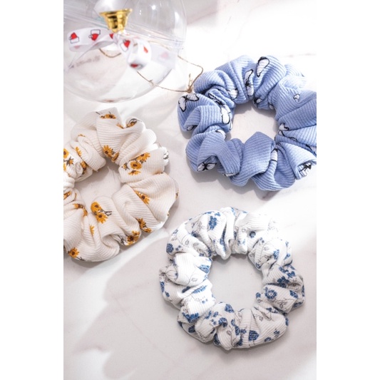 Dây cột tóc vải / scrunchies vải hoa