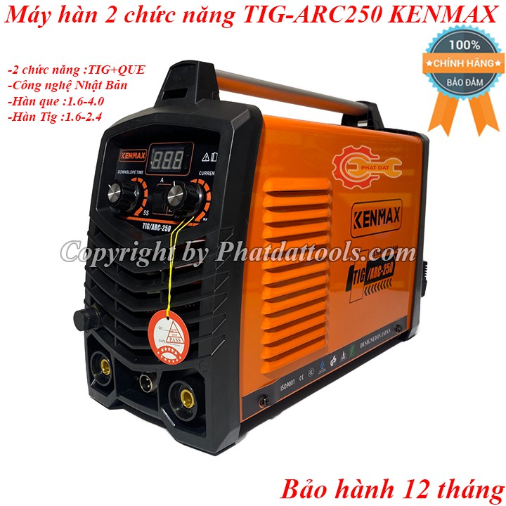 Máy hàn TIG/ARC-250 KENMAX 2 chức năng-Hàn inox,hàn que-Bảo Hành 12 tháng-Chính hãng Nhật Bản