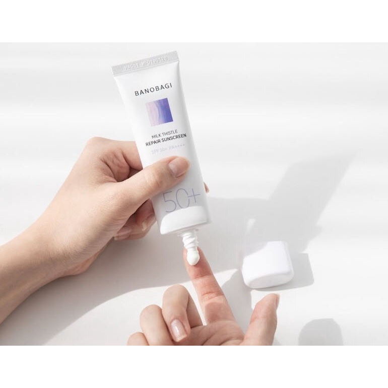 Kem chống nắng nâng tone dạng sữa Banobagi Milk Thistle Repair Sunscreen 50ml (tặng tuýp 15ml) LUVELA CN11
