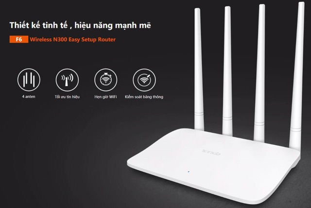 [SALE 10%] Thiết bị phát wifi, modem wifi Tenda F6 N300mbps 4 anten | BigBuy360 - bigbuy360.vn