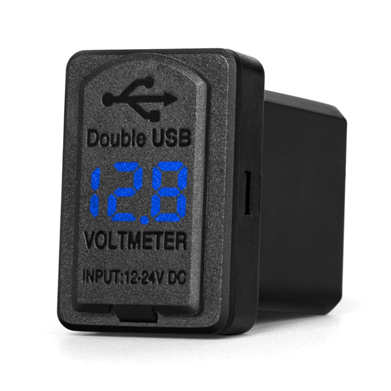 Bộ sạc điện hai cổng USB 12V có đèn LED hiển thị điện áp 4.8A dành cho điện thoại thông minh dùng trong xe hơi Toyota