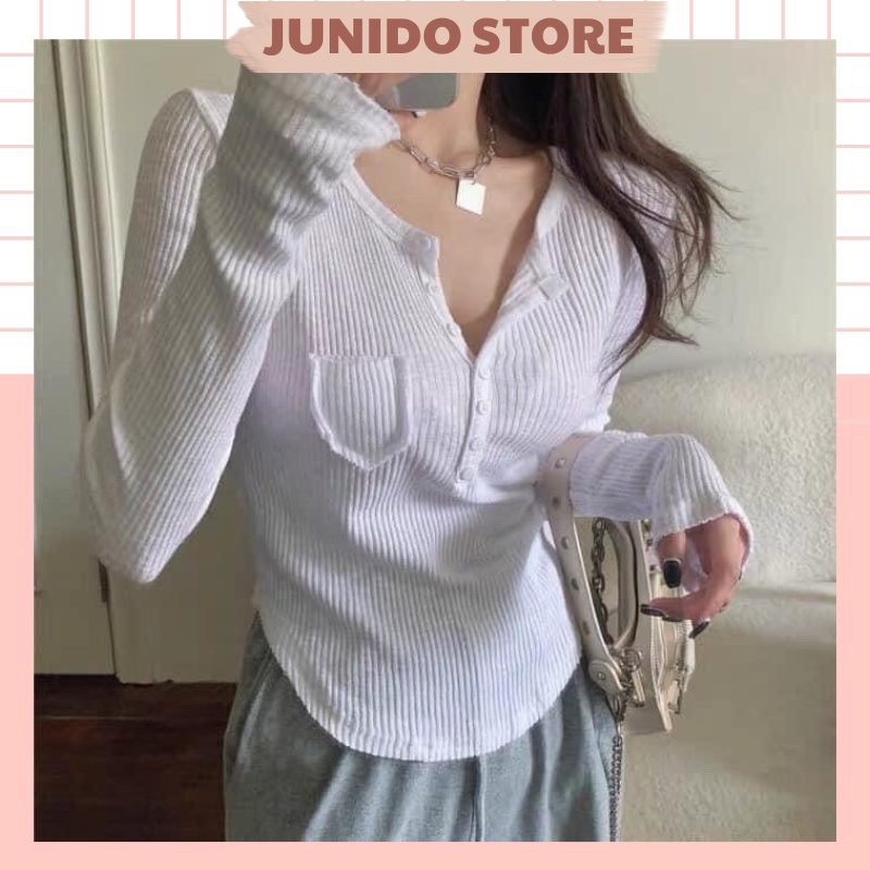 Áo bozip nữ cài cúc ngực co dãn 4 chiều JUNIDO