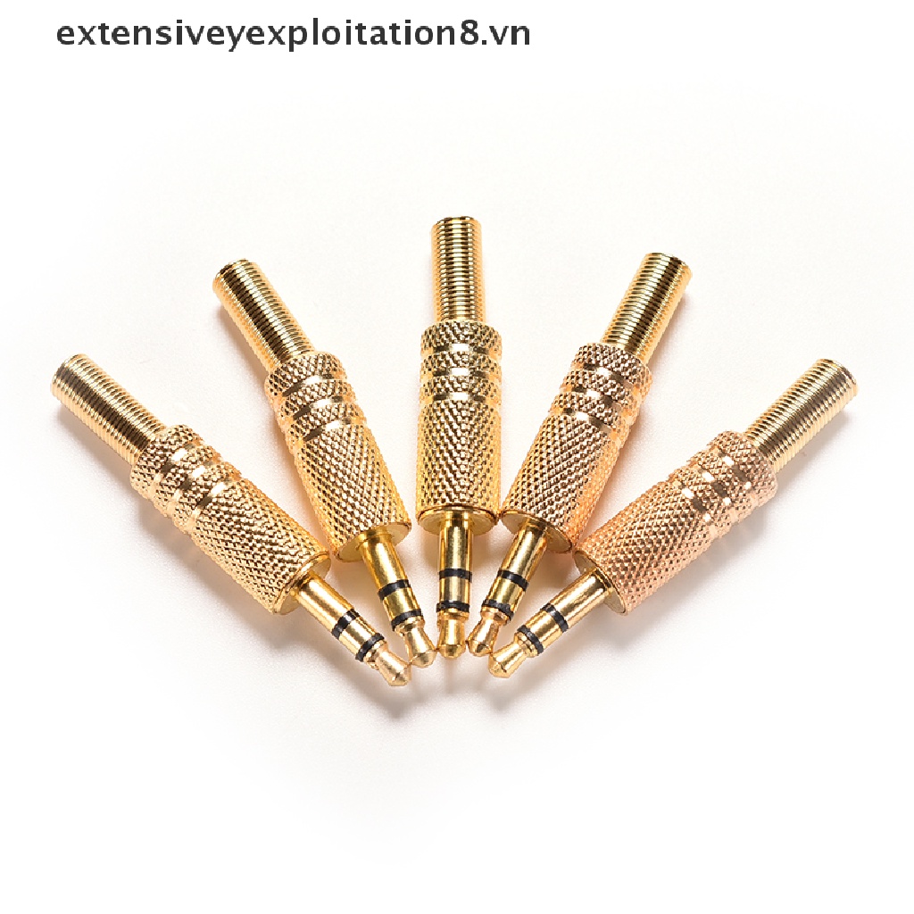 1 Jack Cắm Âm Thanh TRS Mạ Vàng 3.5mm 1 / 8 &quot;  [vn]