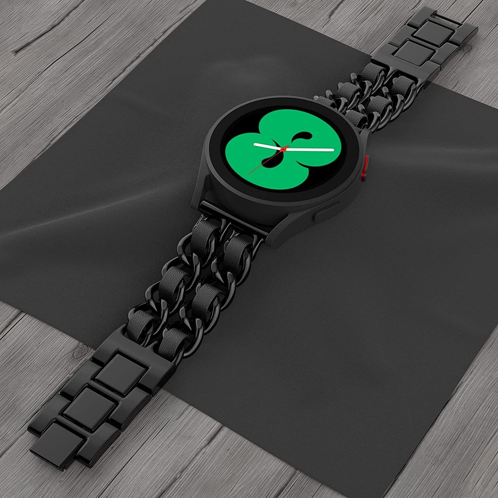 Dây Đeo Inox Dạng Xích 20mm 22mm Cho Đồng Hồ Thông Minh Samsung Galaxy Watch 4 / Classic / 46mm / 42mm / active 2 Gear S3 Huawei GT2 / 3 Pro