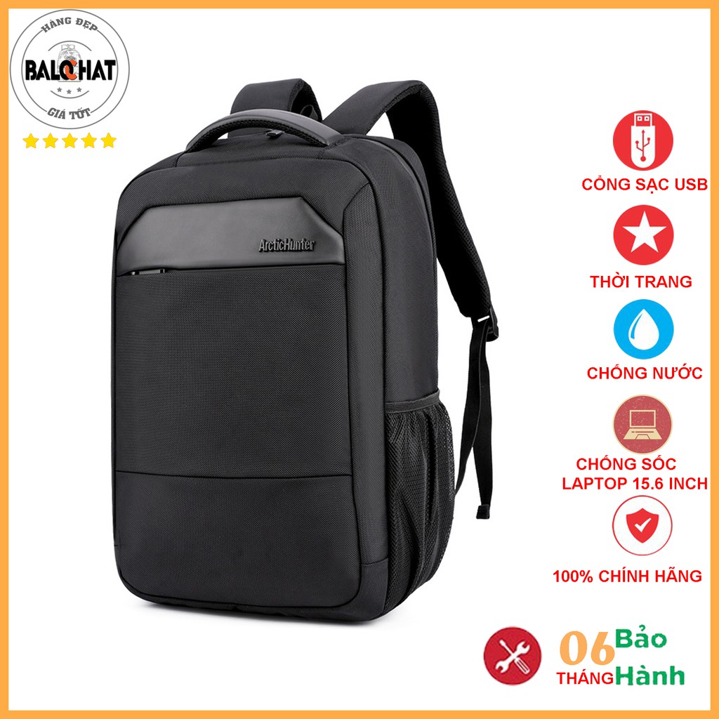 Balo cao cấp Arctic Hunter B00111 chống sốc cho laptop, chống thấm nước, phù hợp đi học, đi làm, công tác ngắn ngày.