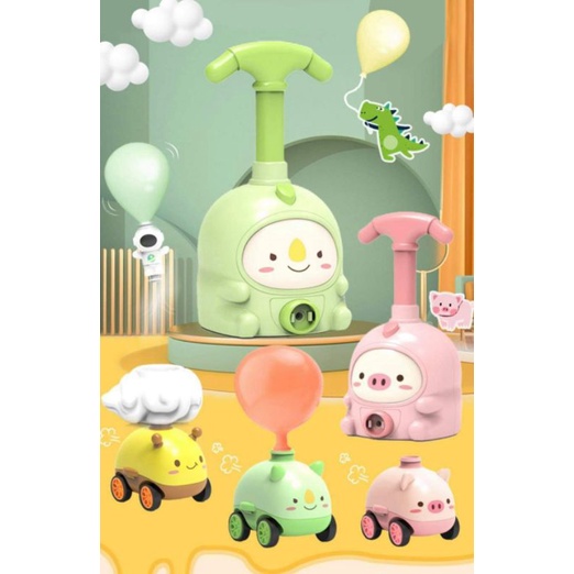 Đồ chơi xe đua bơm bóng ( có phi hành gia bay lên)