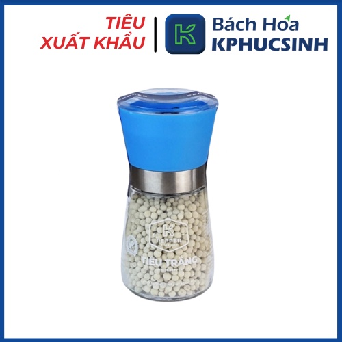 Tiêu trắng K Pepper 90g kèm cối xay tiêu cầm tay KPHUCSINH - Hàng Chính Hãng