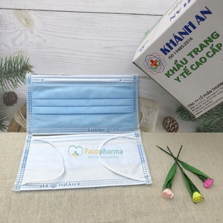 Combo 10 hộp khẩu trang y tế kháng khuẩn 4 lớp Khánh An ngăn bụi vi khuẩn hộp 50 cái x10KAKTL2O