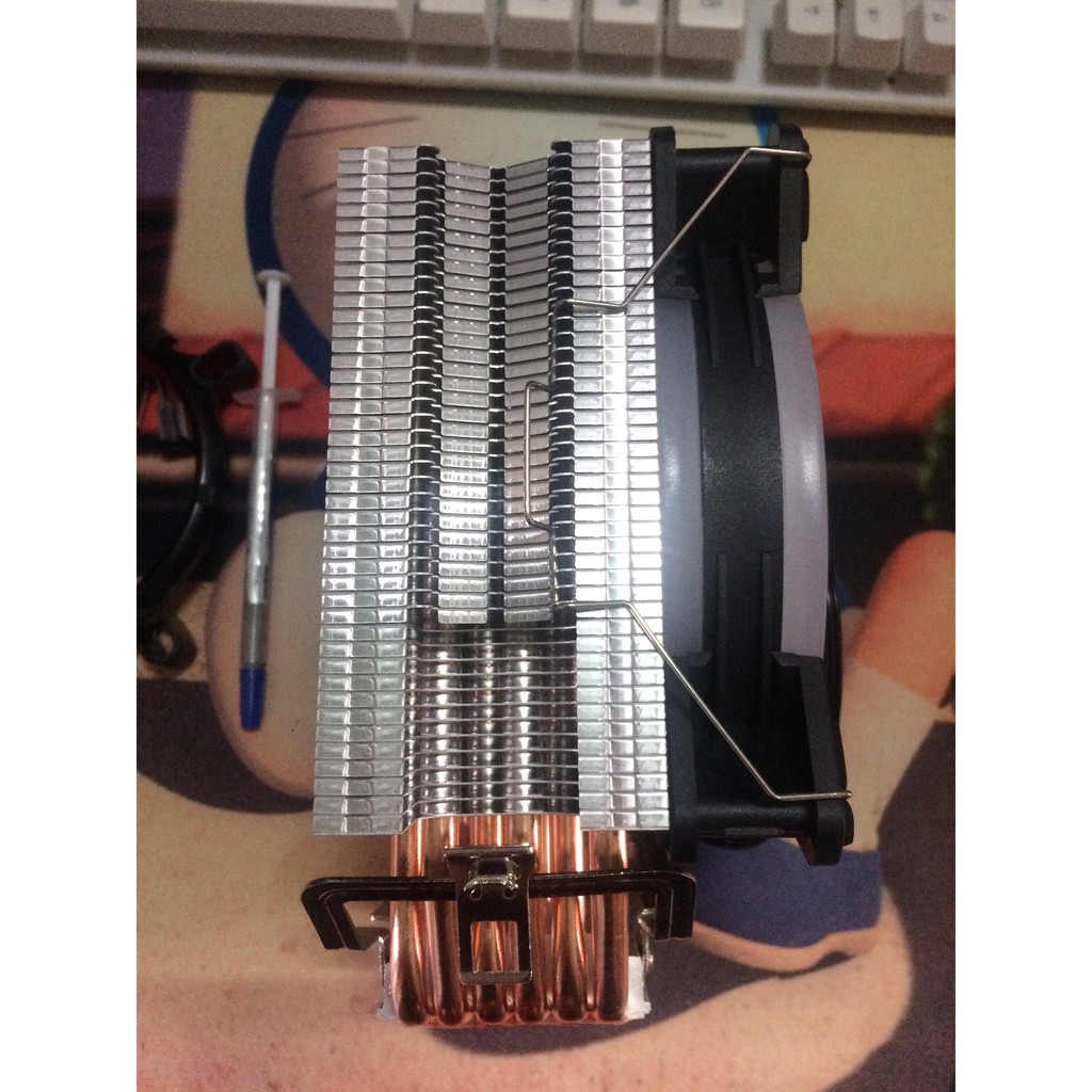 Quạt tản nhiệt CPU snowman 6 ống đồng - fan 12cm cpu tháp tản nhiệt RBG + ống keo tản nhiệt