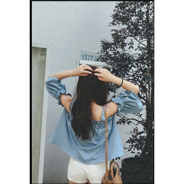 (TỐI ĐA 48KG) Áo trễ vai tay ống loe điệu đà- nữ tính chất đẹp | BigBuy360 - bigbuy360.vn