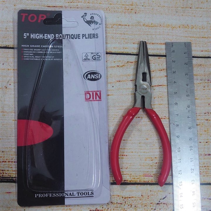Kìm nhọn Top 5 inch, dài 13cm, dùng cho các chi tiết nhỏ, dùng gỡ lưỡi câu