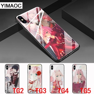 Ốp Điện Thoại Mặt Kính Hình DARLING in the FRANXX 6TY Cho iPhone 5 5S SE 2020 6 6S 7 8 Plus X