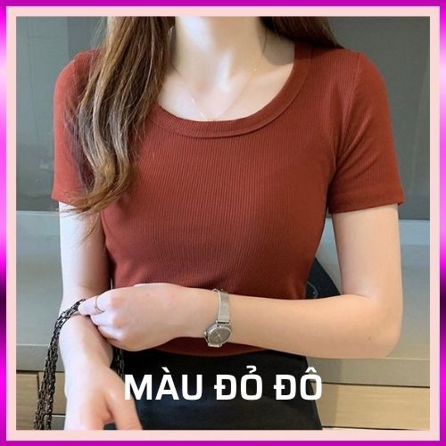 Áo thun tăm 👚Áo thun nữ 👚Áo cotton siêu mềm mát màu sắc trẻ trung | BigBuy360 - bigbuy360.vn