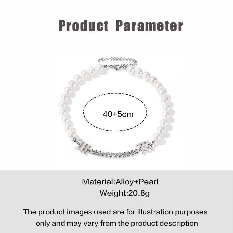 Vòng đeo tay/ Vòng cổ MAYEBE LAVEND thép titan phối ngọc trai nhân tạo thời trang