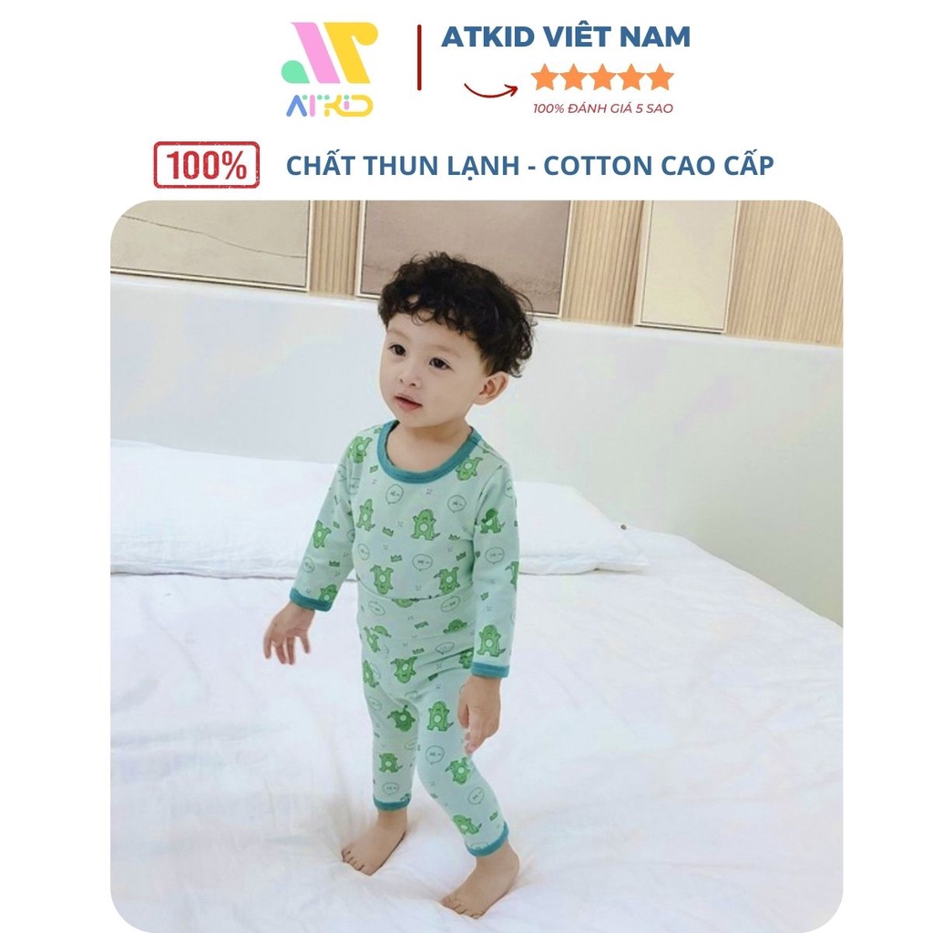 Bộ thu đông bò sữa dài tay cho bé trai gái chất liệu thun lạnh cao cấp mềm mịn ATKID Việt Nam